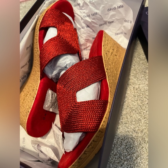 David Tate Holiday VIBE Women's Wedge Slide Sandalv size 8 - Picture 9 of 10